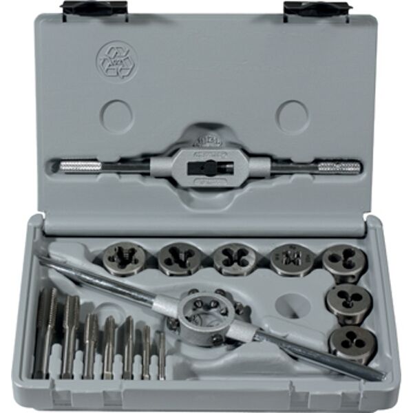 Alpen Tap & Die Set 16 Piece M3 - M12 HSS With Die Holder & Tap Wrench