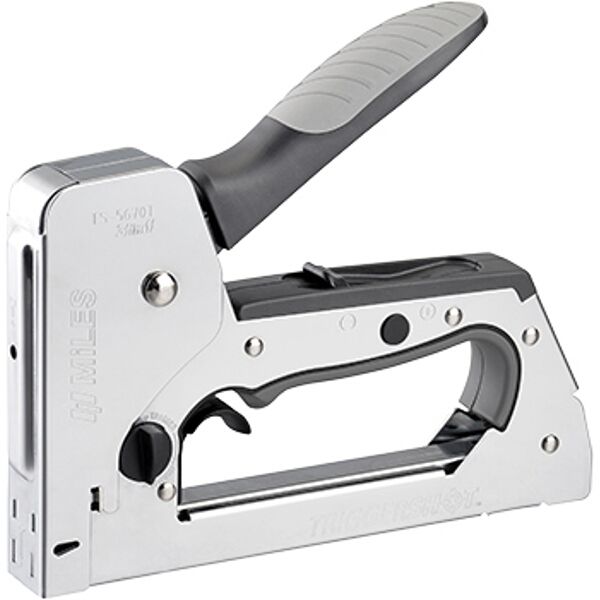 Miles Staple Gun Metal Body 18G Brad 12-14mm/Hl Pin 14mm/ Stap T50 6-14mm