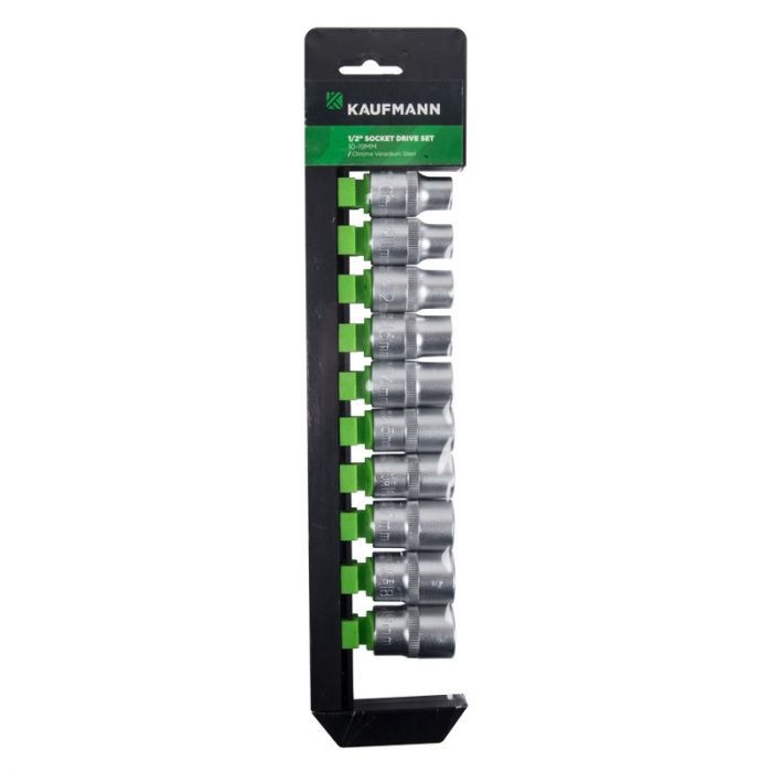 Kaufmann - Socket 1/2 Drive 10 Piecee 10-19mm