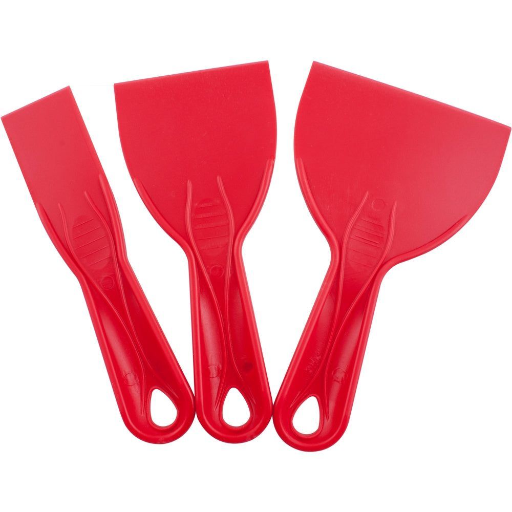 Tork Craft Putty Knife Plastic 3 Piece Set 38 76 & 100mm 1.5'/3'/4'