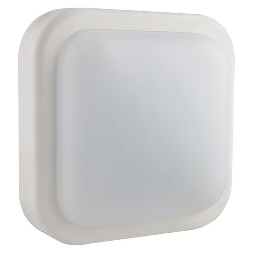 Square Bulk Head 195mm White LED 1x14w