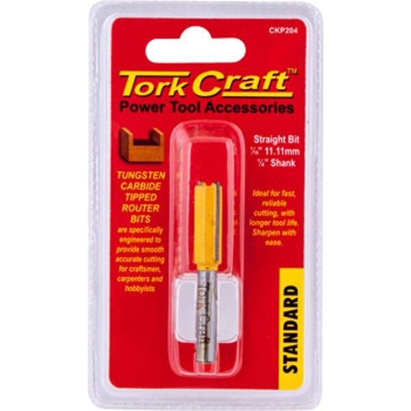 Tork Craft Router Bit Straight 7/16' (11.11mm)