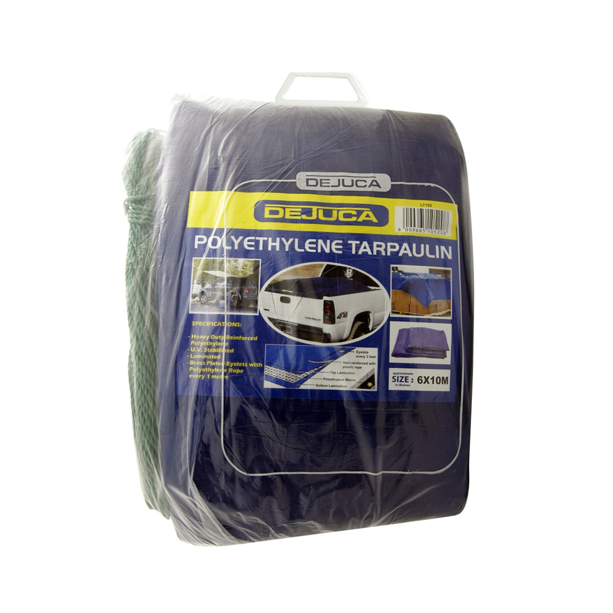 Dejuca - Polytarp - Blue - Approx 6m X 10m - 180gsm