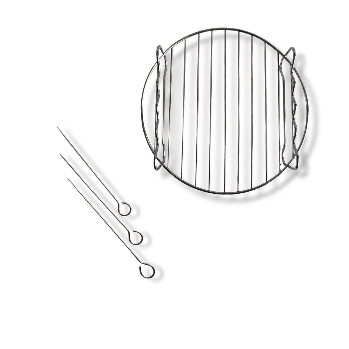 Hillhouse - Air Fryer Rack & 3 Skewers (19.5cm Diameter)