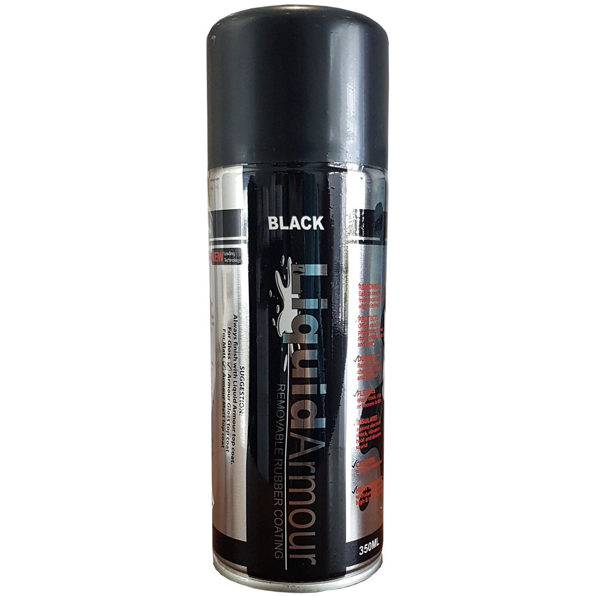 Liquid Armour Removable Synthetic Rubber Coating 350ml Aerosol - Black