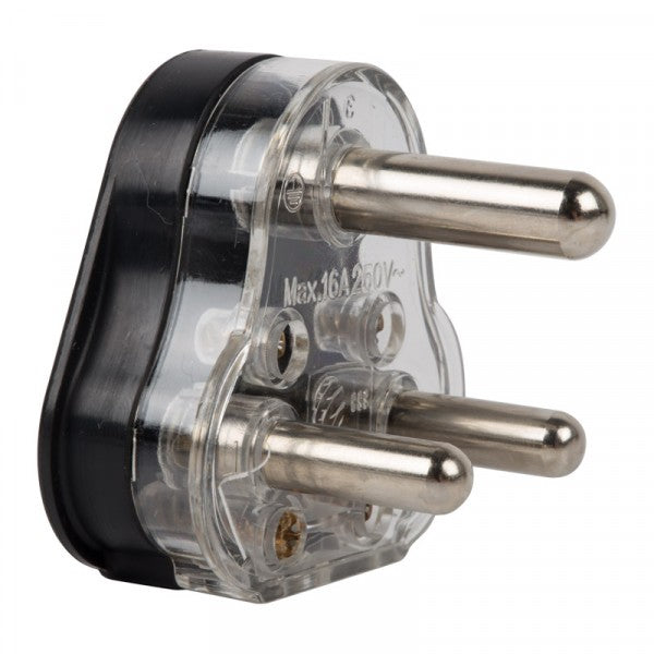 Nexus Hollow Pin Plugtop - 16 Amp - Black - 5 Pack