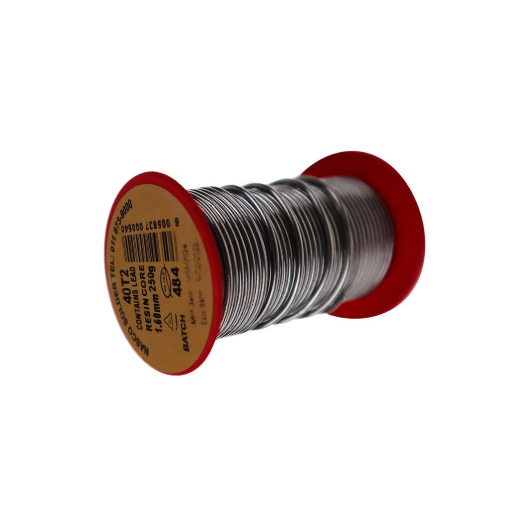 SOLDER RESIN CORE 250gr x 1.6mm 40/60 GRADE #0035 - Nasco