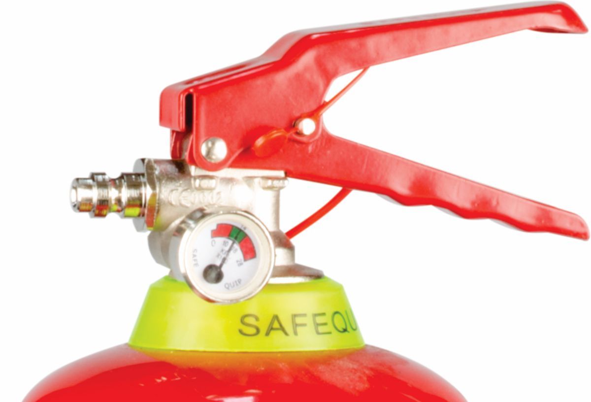 Safequip - 1.5Kg Dcp Fire Extinguisher With Bracket - Red