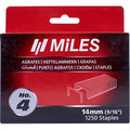 Miles Galv Staples 18G T50 14mm x 1250Pcs Miles No4