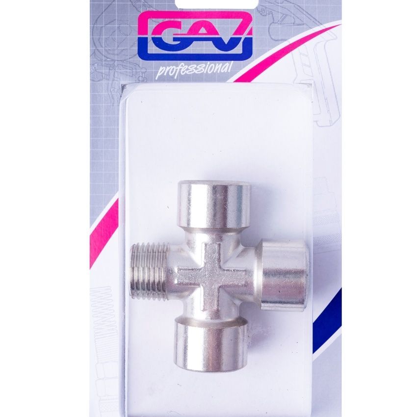 Gav 4-Way Connector 1/2'3F/1M Packaged