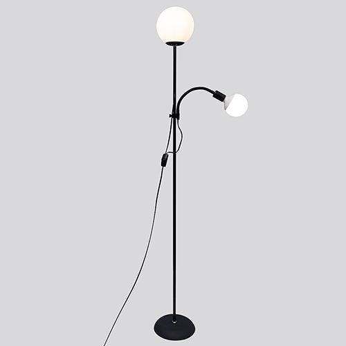 Orb Twin Floor Light Black