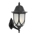 Lantern 4 Panel Alabaster Up-Facing Black