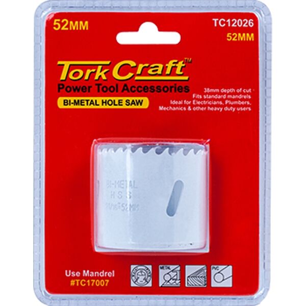 Tork Craft Hole Saw Bi-Metal 52mm