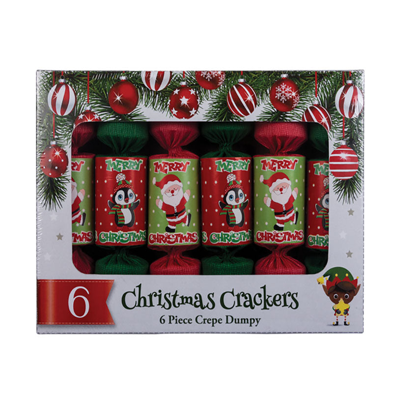 Crackers - Christmas - Dumpy - Assorted Designs - 6 Piece