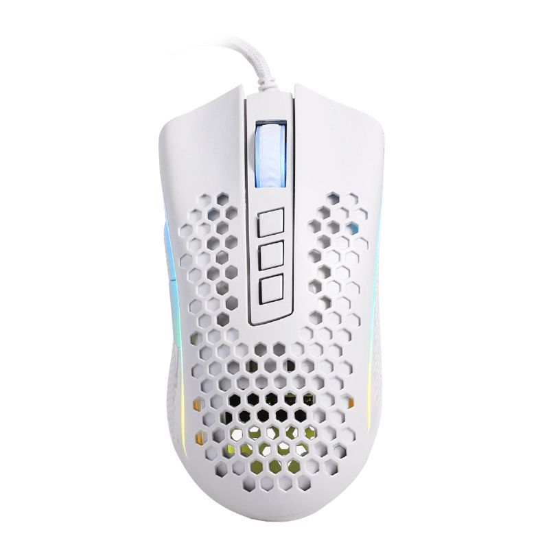 Redragon STORM 12400DPI 7-Button RGB Gaming Mouse - White