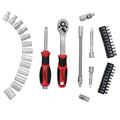 Tork Craft - Socket and Ratchet Drive Set (1/4' CRV 12 Point) - 40 Piece
