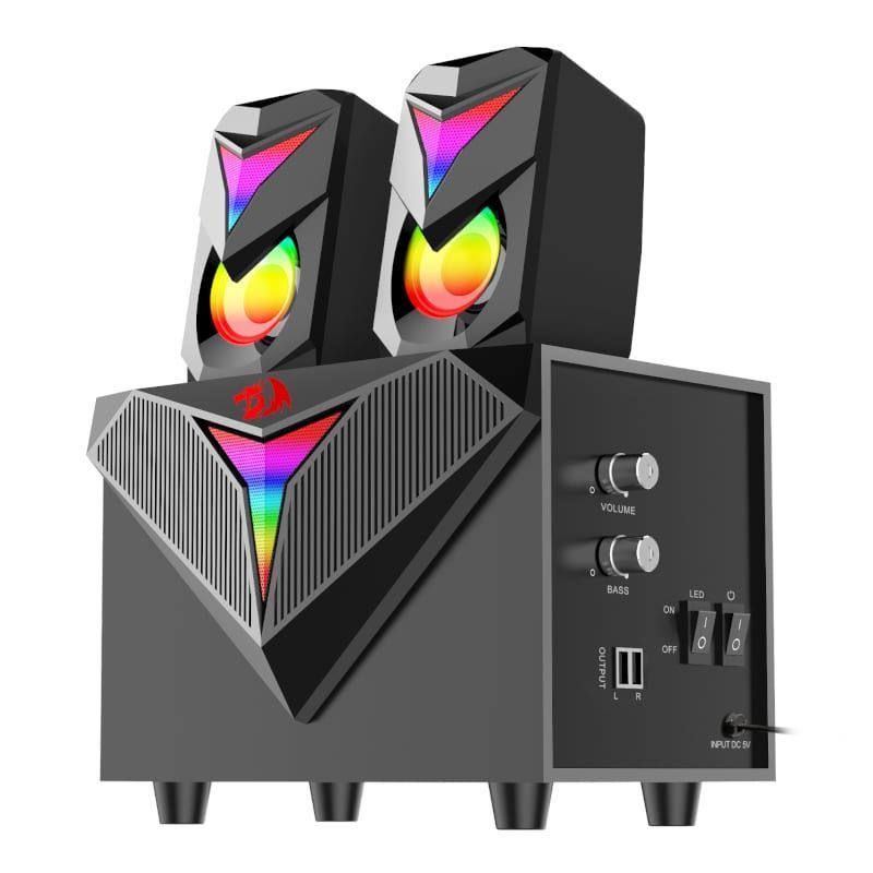 Redragon TOCCATA 2.1 RGB PC Gaming Speaker Set - Black