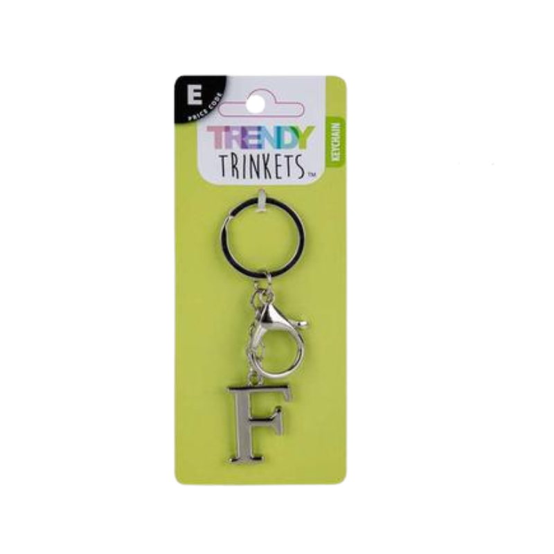 Trendy Trinkets - Keychain Alpha Metal F
