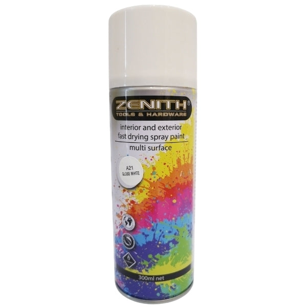 Zenith - Spray Paint - 300ml (Gloss White - A21)