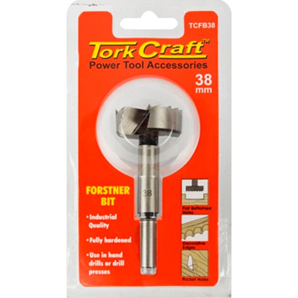 Tork Craft Forstner Bit 38mm Carded