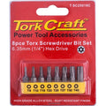 Tork Craft S/D Torx Tamp.Res. Bit Set 8 Piece