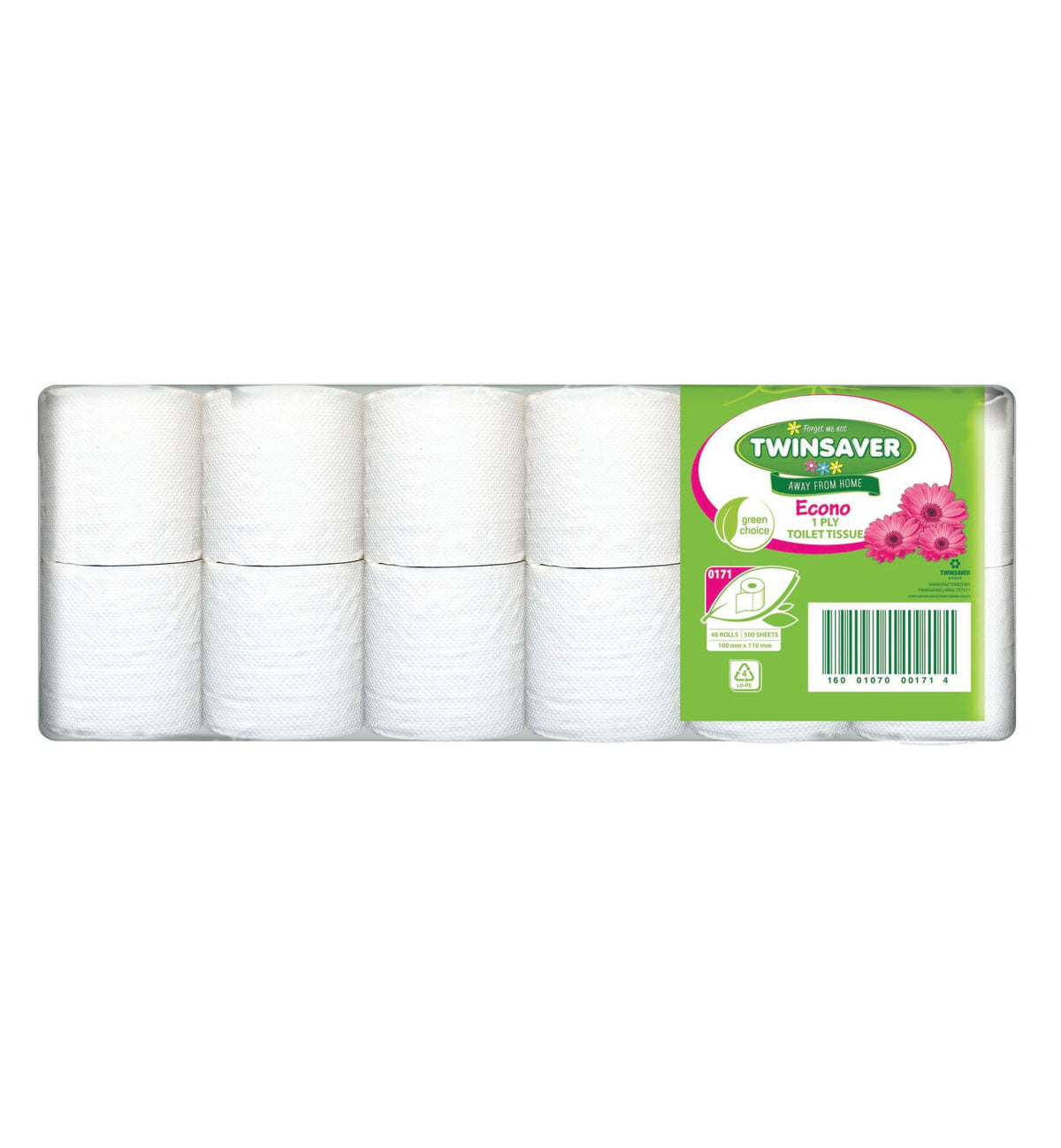 Single Ply Toilet Paper - 48 rolls Twinsaver 0171