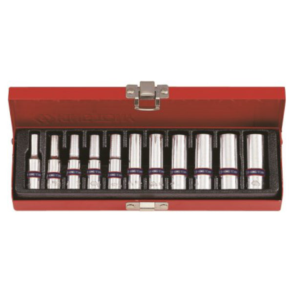 King Tony - Socket Set 1/4' Metric Deep 4 - 13Mm 6P