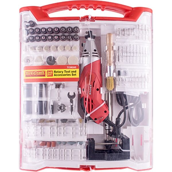 Tork Craft 245Pc Rotary Tool with Accessory Set