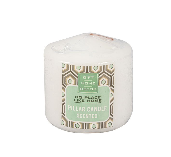 Pillar Candles - Scented - White - 7cm x 7cm