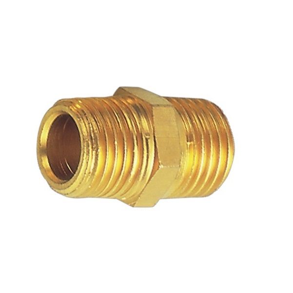 AirCraft - Nipple Brass 1/4x1/4 M/M - 4 Pack