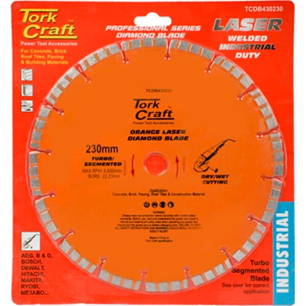 Tork Craft Diamond Blade 230X22.22 Turbo/Segm.Laser