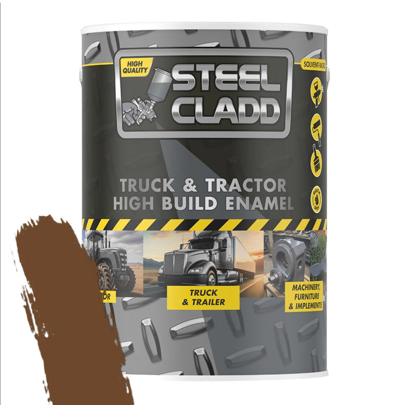 Steel Cladd Truck And Tractor Enamel Fiat Brown 5L White Enamel Wall Paint