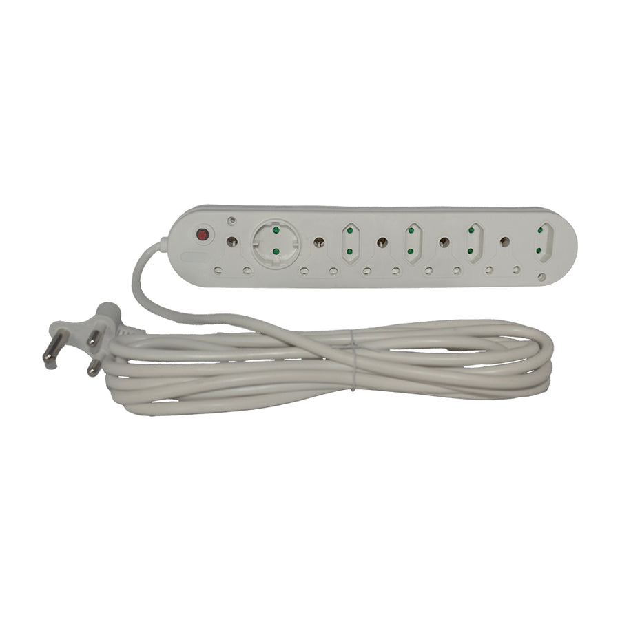 Multiplug 5X16A 4X5A 1Xsc+5M Cord