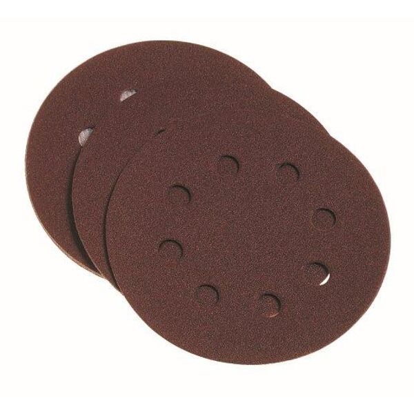 Tork Craft Sanding Disc Hook & Loop 150mm 40 Grit with Holes 10/Pk