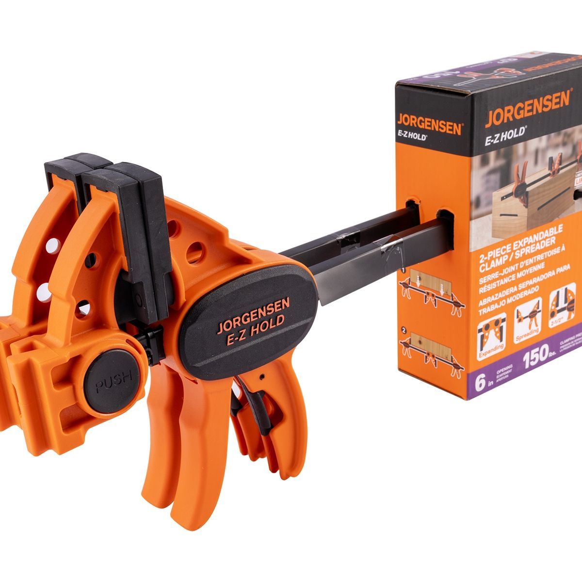 Jorgensen 2Pk E-Z Hold 6'Light Duty Expandable Clamp- Spreader