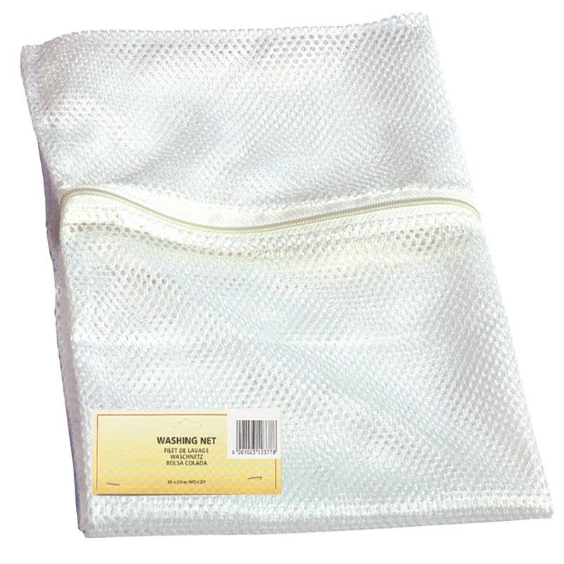 Washing Bag - Bathroom Accessories - White - Zip - 40 cm x 50 cm