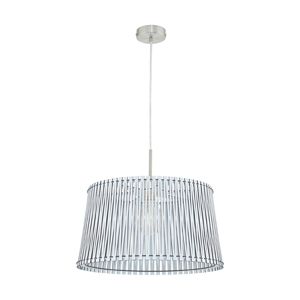 Sendero Pendant 450mm White Wood