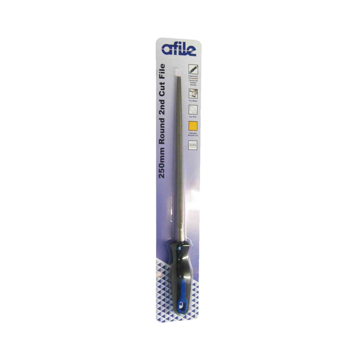 Afile - Round 2nd Cut File - Handled - 300mm