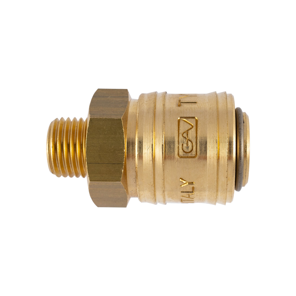 Gav Brass Male Quick Coupler 1/4'M
