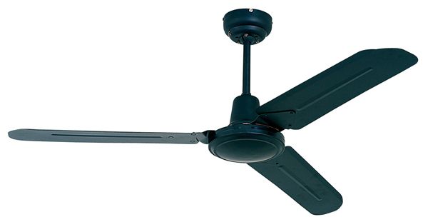 Industrial Ceiling Fan 3 Blades Black Motor Power 60W