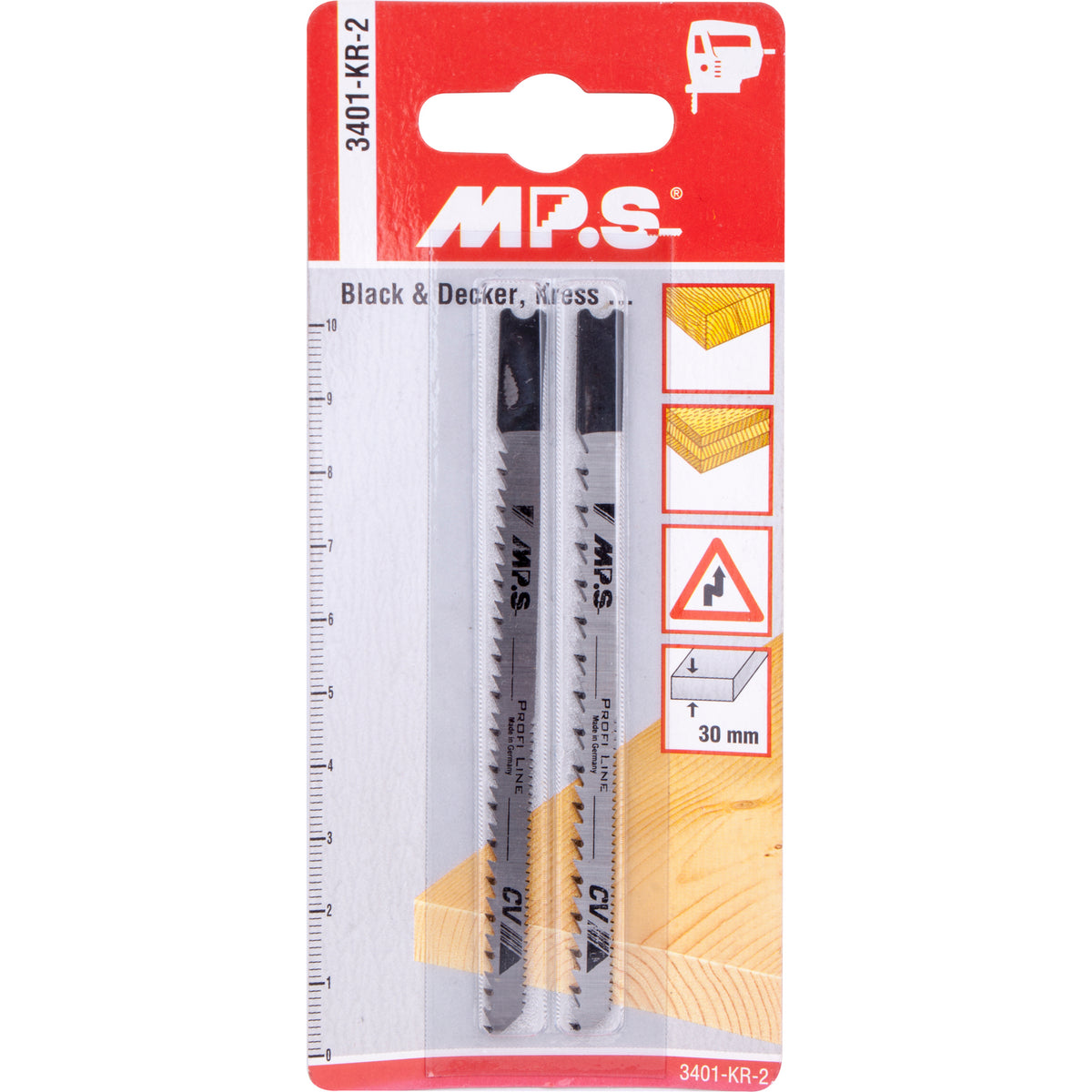Mps - Jigsaw Blade - 2 Piece - Cross Ground - Tapered - 100mm