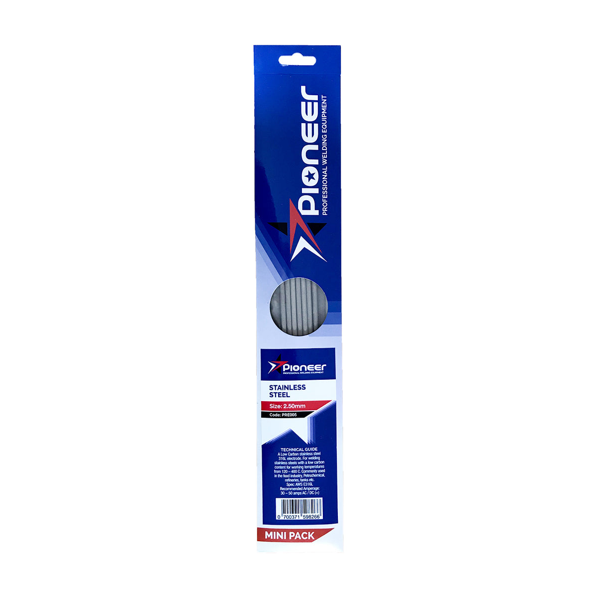 Welding Rod - Stainless Steel - 8 Piece - 2.5mm