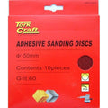 Tork Craft Sanding Disc Psa 150mm 60 Grit No Hole 10/Pk