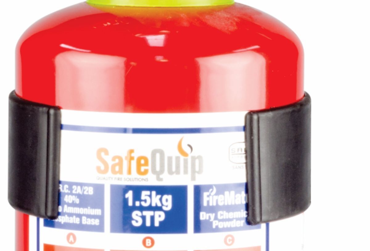 Safequip - 1.5Kg Dcp Fire Extinguisher With Bracket - Red