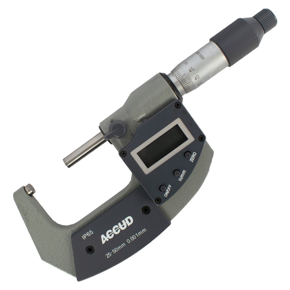 Accud - Digital Outside Micrometer Ip65 25-50mm
