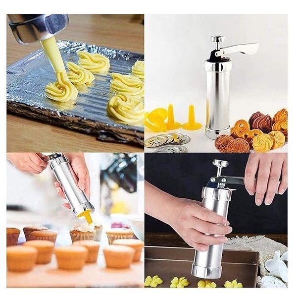 Biscuit Cutter Cookie Maker - Metal Biscuit Press