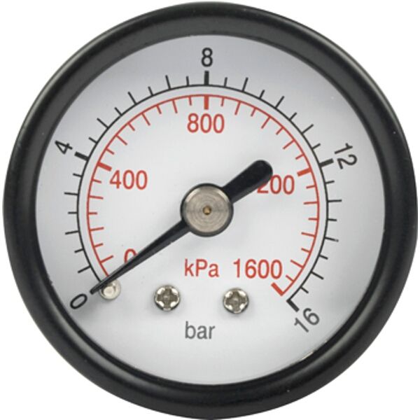Aircraft Press. Gauge 40mm 1/4' Rear Fit 0-16Bar 0-1600Kpa