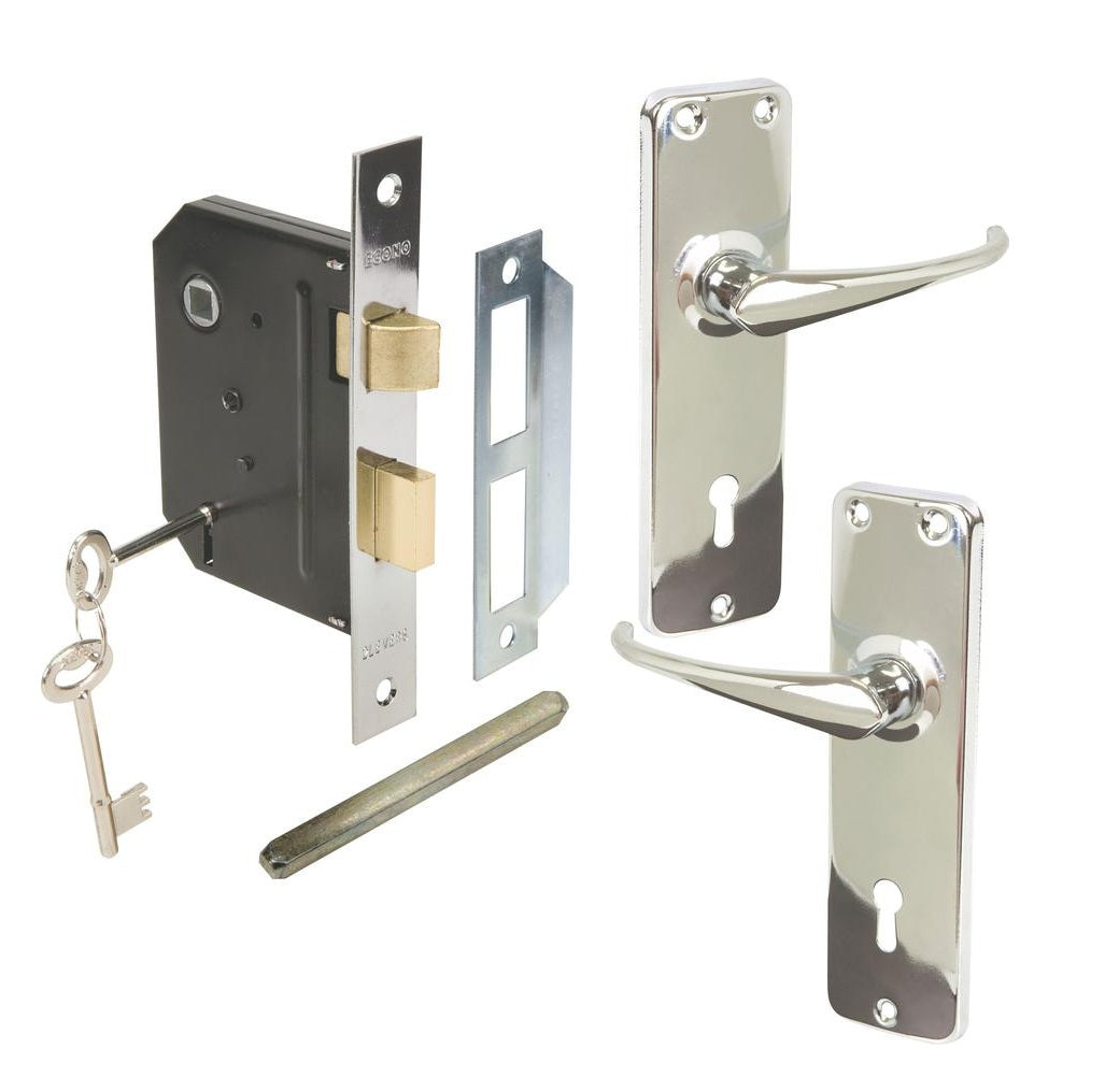 Lockset Mortice Chrome Plated 3L