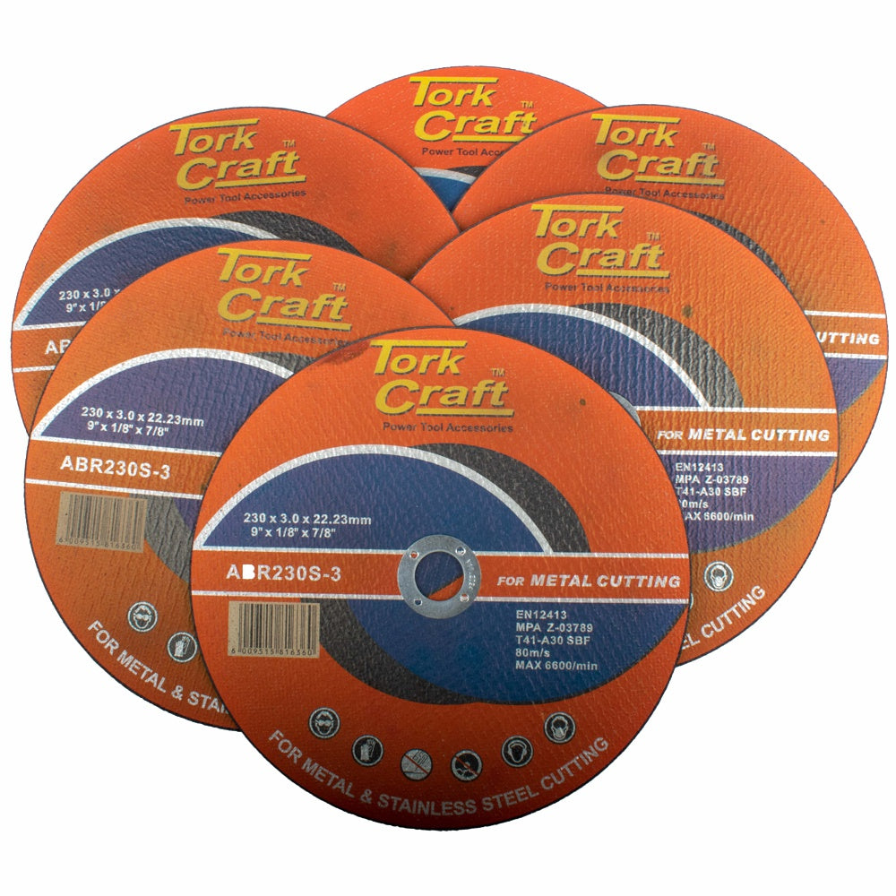 Tork Craft - 6 Cutting Disc Steel 230 x 3.0 x 22.2mm
