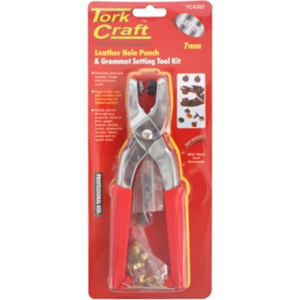 Tork Craft Grommet Setting Tool Kit C/W 10 Piece Eyelets 7mm